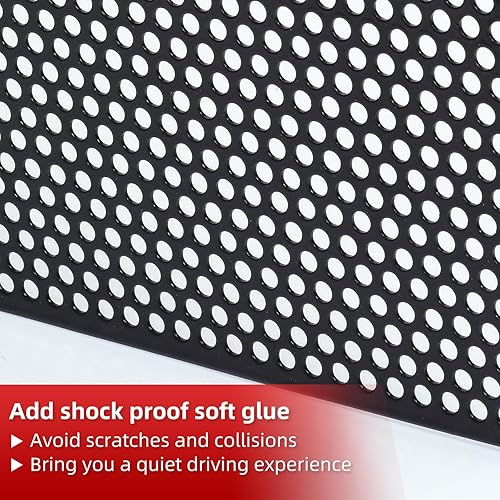 Miniatura 24 de AggAuto Inserto de malla compatible con Jeep Wrangler JK JKU 2007-2018, rejilla frontal de metal de aleación de aluminio negro para accesorios