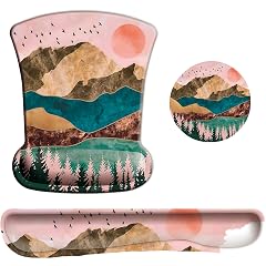 Keyboard Wrist Rest Pad Mouse Pad with Wrist Support Set of 3 Gaming Mousepad with Non-Slip Rubber Base