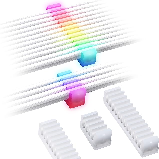 EZDIY - FAB ARGB Cable Combs - 2X 24-Pin and 6X 8-Pin,RGB LED Combs for Cable Management with RF Control