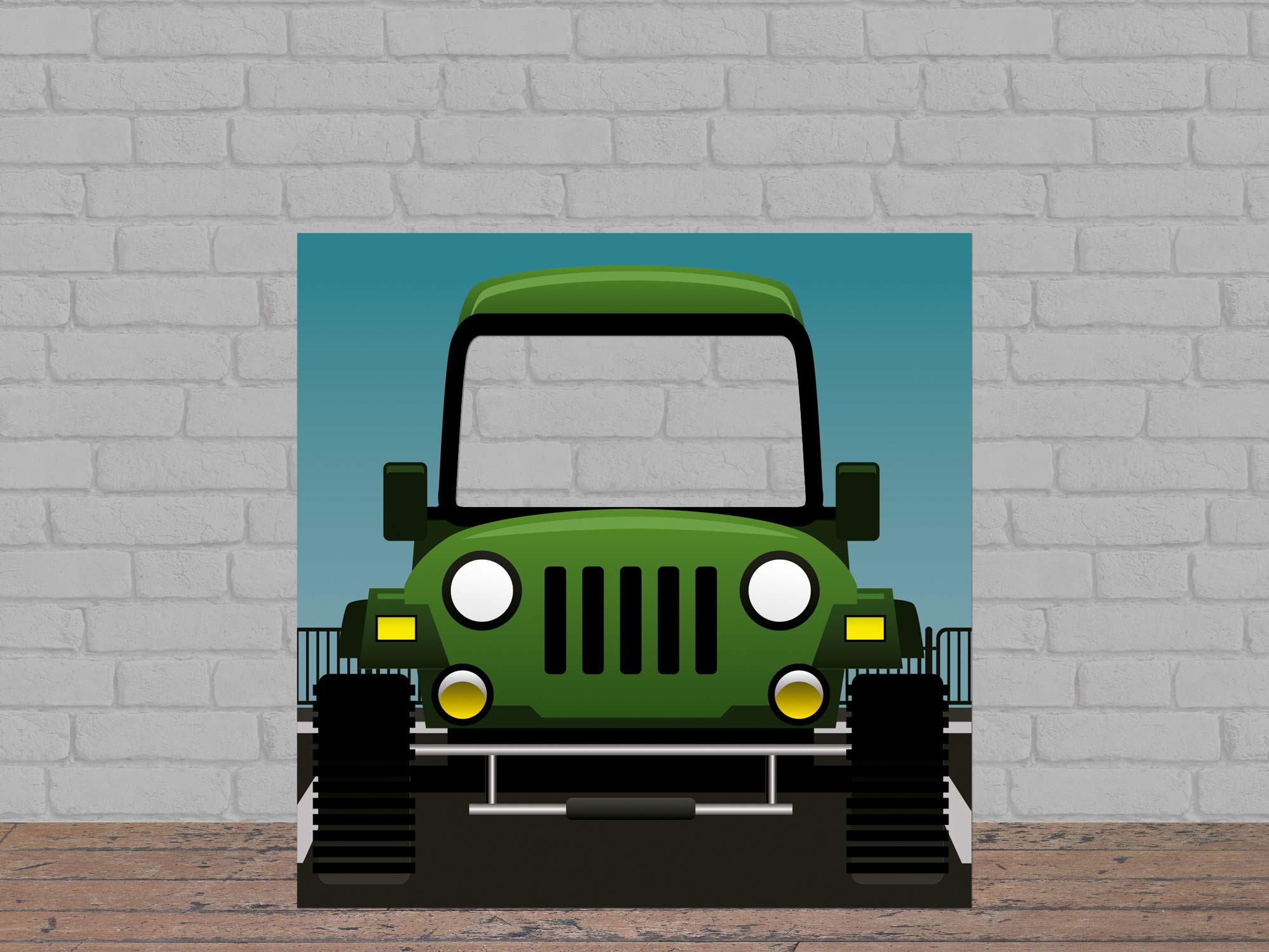 Oedim Photocall Coche Verde, photocall Decorativo para Fiestas, decoración para Eventos