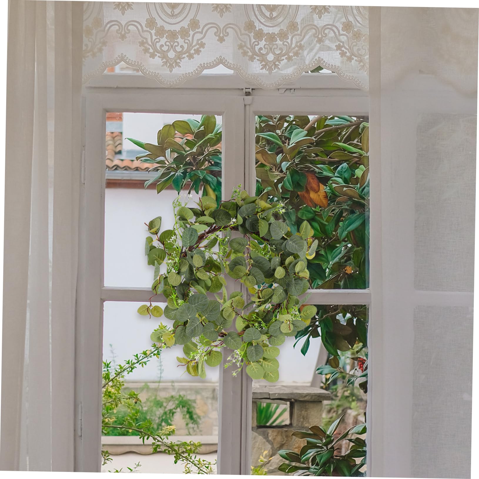 Guirnalda de Eucalipto Artificial Decorativa Adorno para Puerta Principal Decoración para Boda Guirnalda de Primavera para Ventana