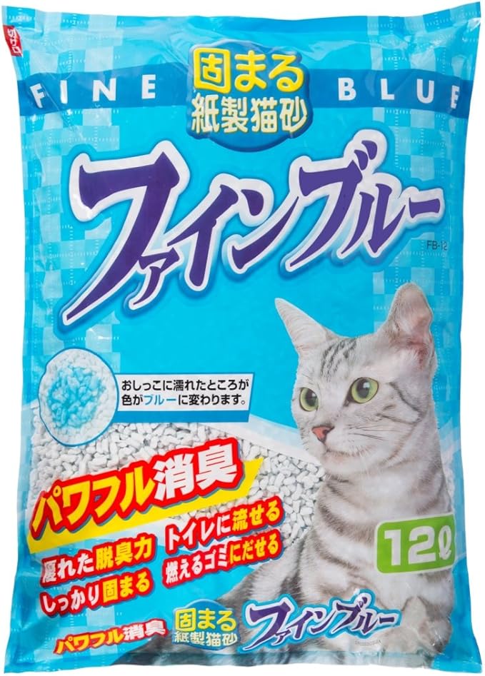 Amazon 常陸化工 ファインブルー 12l 5個 常陸化工 猫砂 通販