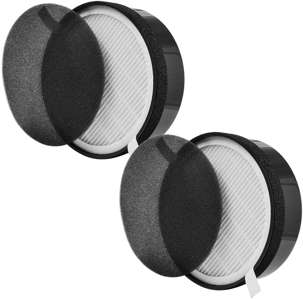 KEEPOW Replacement Filter LV-H132-RF for Levoit Air Purifier LV-H132 | 2 Pack HEPA and Activated Carbon Filter