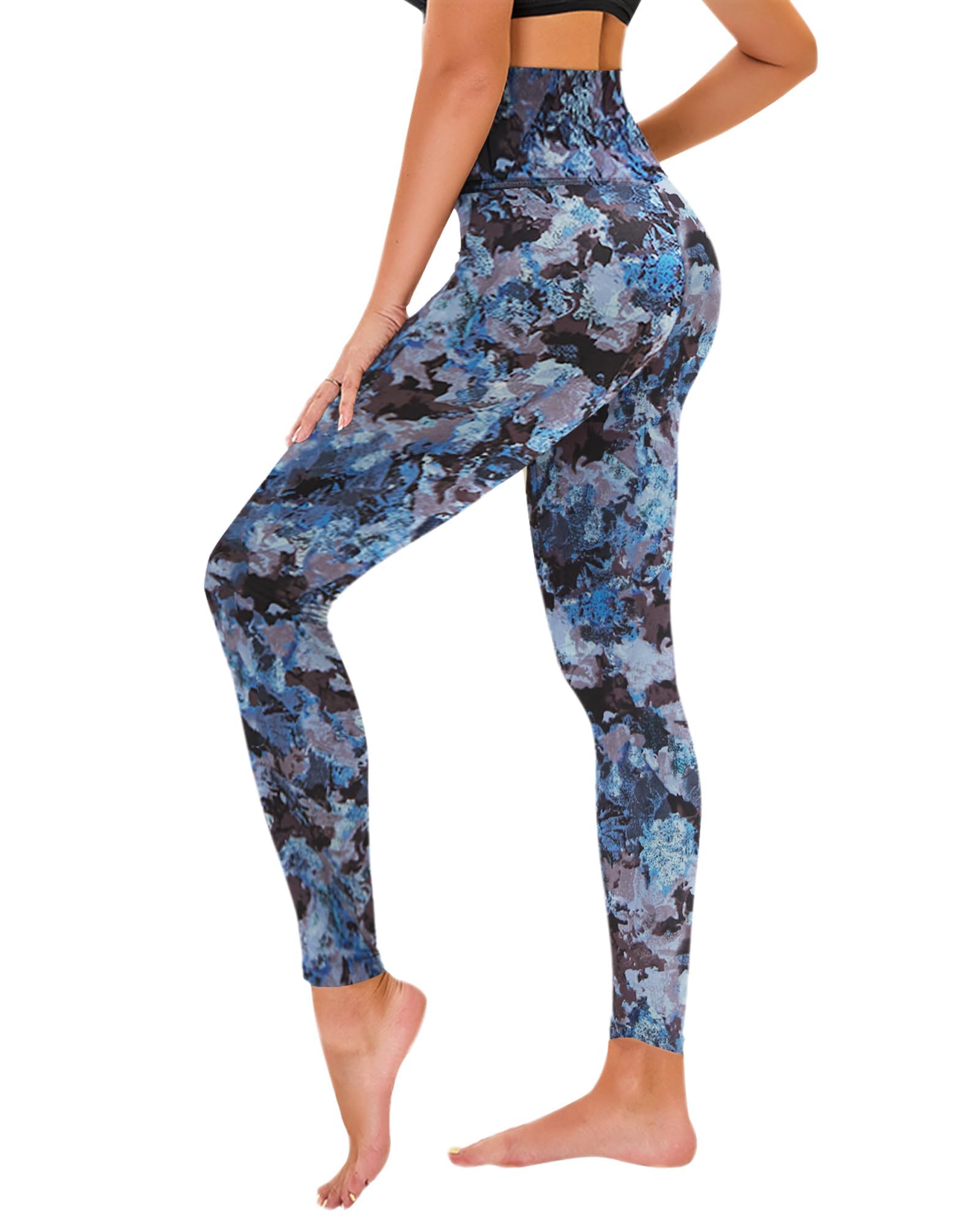 High Waisted Leggings for Women - No See Through Tummy Control Cycling Workout Yoga Pants with Pockets Reg & Plus