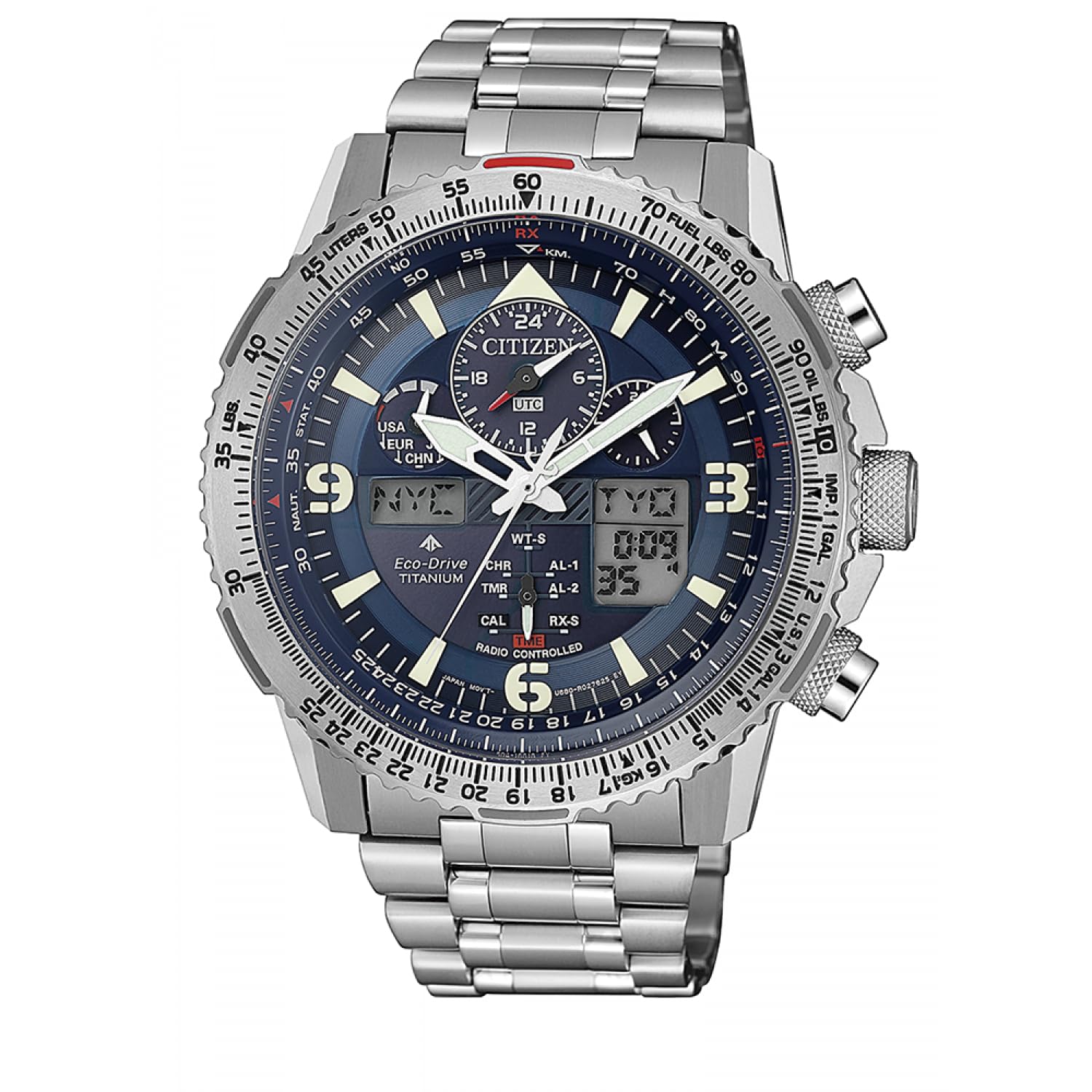 Citizen Reloj Super Pilot JY8100-80L Eco-Drive Hombre