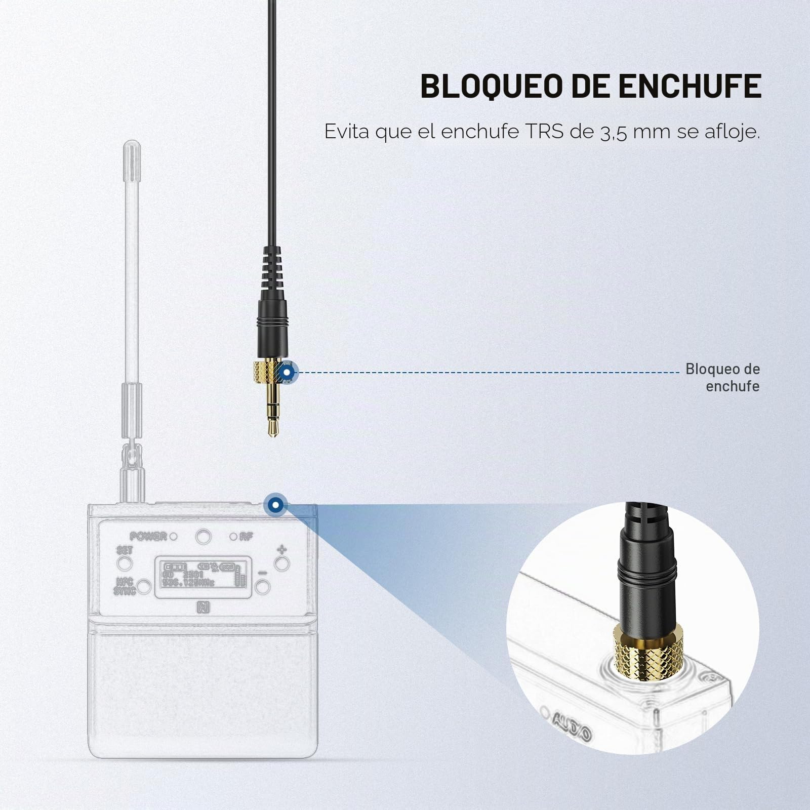 NEEWER Micrófono Lavalier Solapa (Paquete de 2), Cable Clip On Micrófono Lav Condensador Omnidireccional Compatible con Rode GO II dji Wireless Inalámbrico Transmisor Mic para Youtube Live Stream,CM5