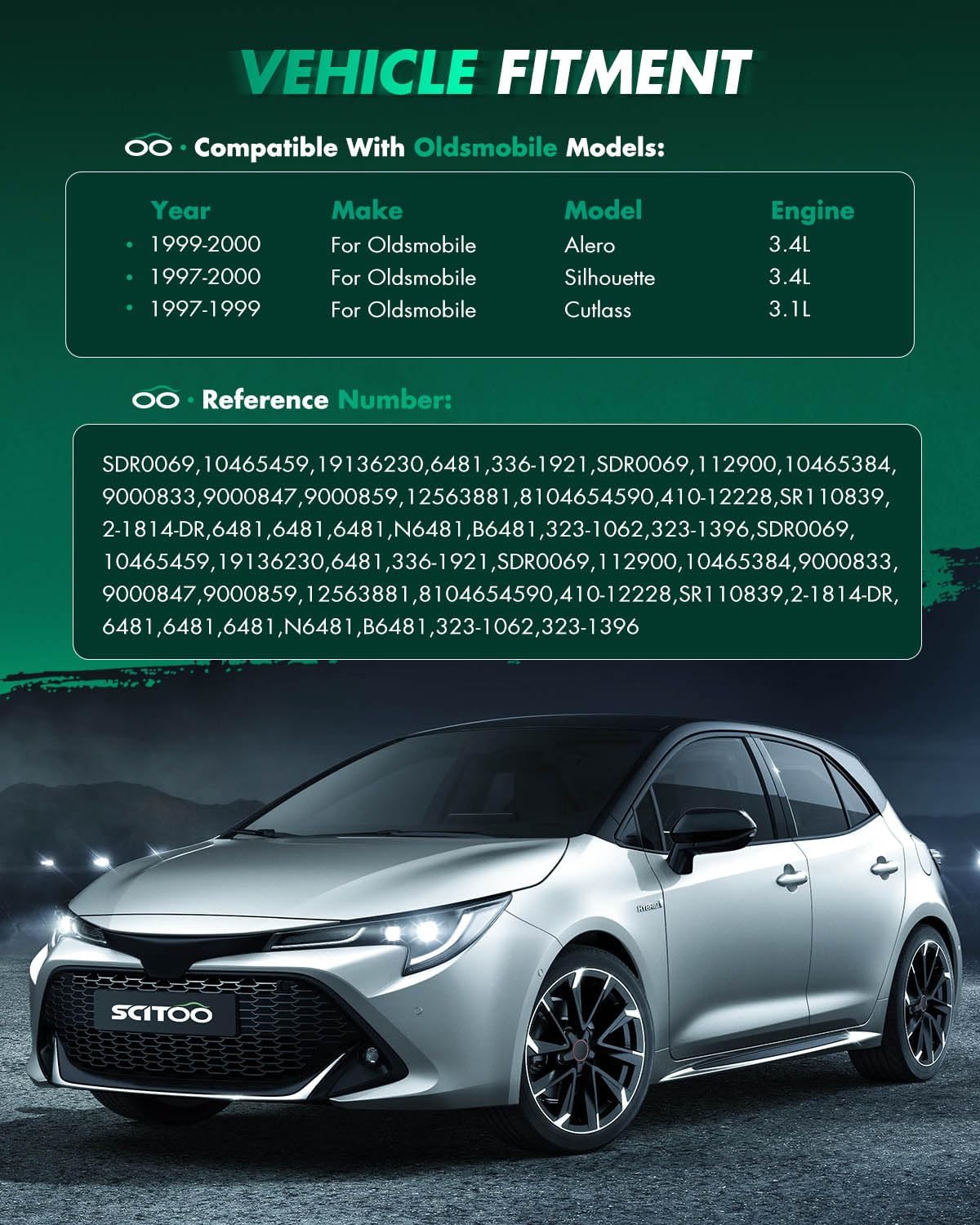 SCITOO Starter Motor fit for Buick for Century 1997-2000,for Chevrolet for Cavalier 1998-2001,for Chevrolet for Impala 2000 Replacement Starter SDR0069