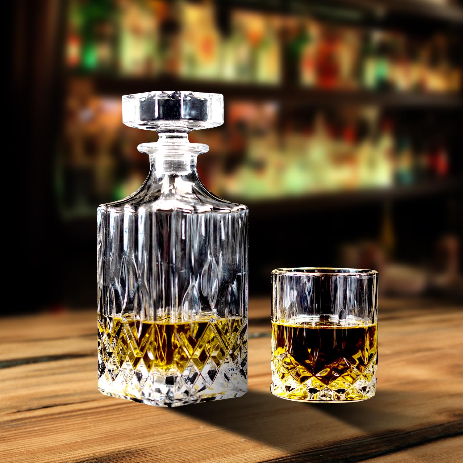 Ensemble carafe à whisky et verres à whisky, carafe à décanter en cristal, carafe à whisky classique, coffret cadeau à whisky pour homme, avec 4 pierres à whisky, 1 pince, 2 verres à whisky