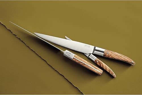 Miniatura 9 de Groupe Laguiole Expression - Juego de cuchillos de cocina de 6 piezas, cuchillos de acero inoxidable, cuchillas de espiga completa, asas de madera