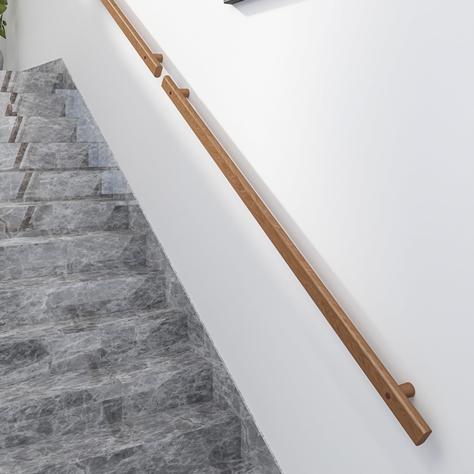 LWJSOCP Industrial Wooden Stair Railing Support Rod 150cm Non Slip Pipe Handrail for Home Loft & Garden Corridors Safe & Durable Staircase Solution