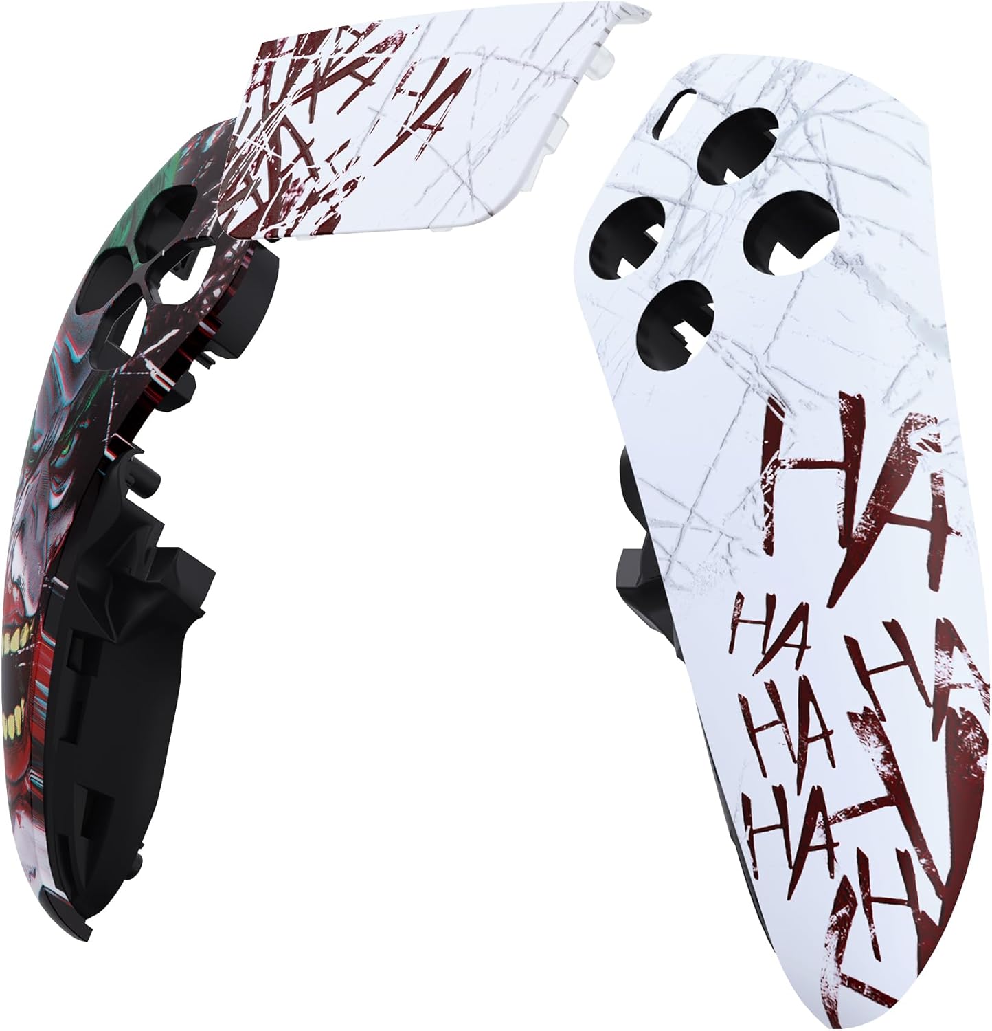 eXtremeRate Left Right Front Top Shell with Touchpad Compatible with ps5 Edge Controller, Clown Hahaha DIY Replacement Faceplate Shell Custom Touch Pad Cover Compatible with ps5 Edge Controller - Image 2