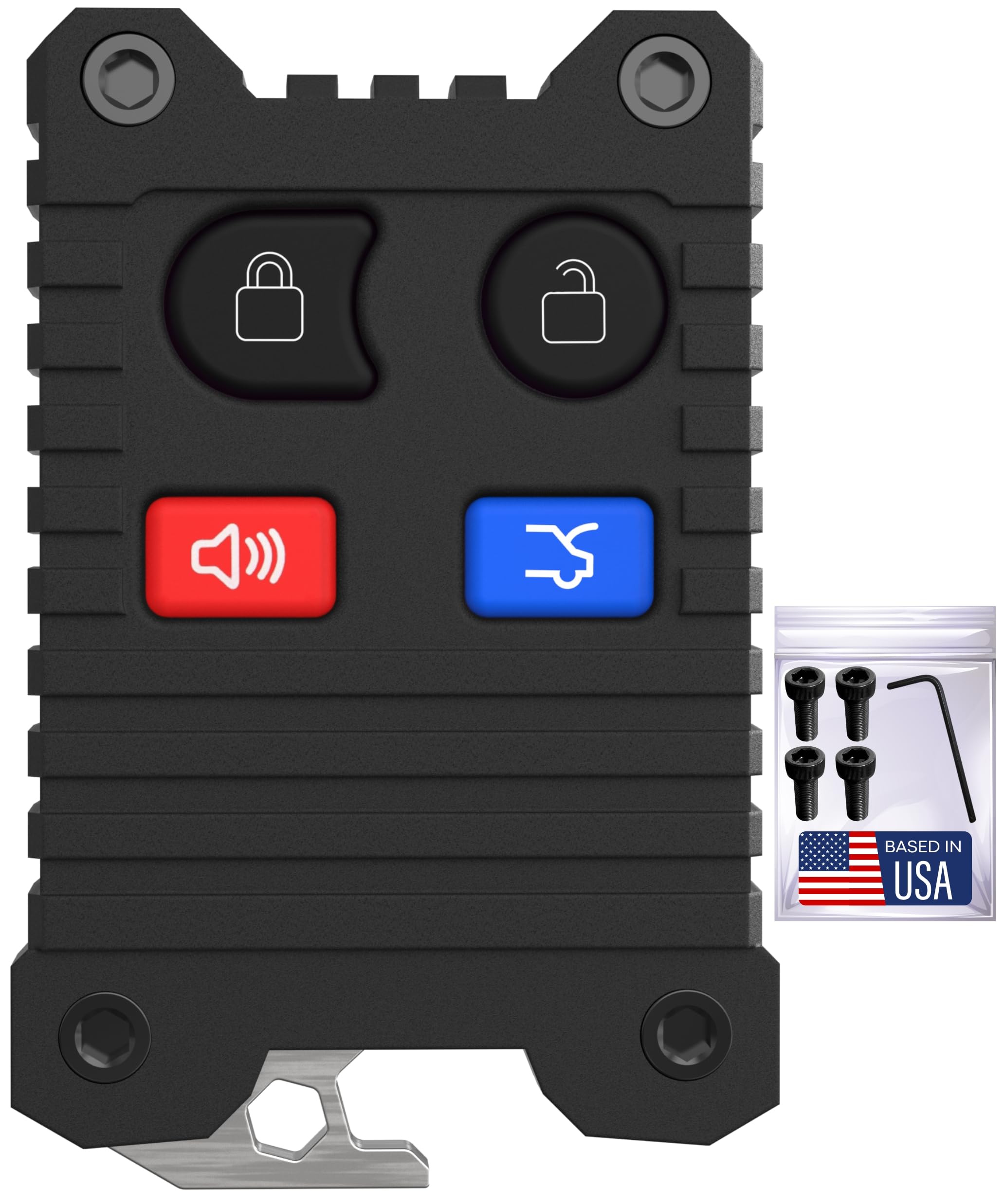 Upgraded Key Fob Case for Ford - 3 & 4 Button Key Cover - Durable Protection - Anti-Slip Grip - Easy Installation - Compatible for Ford F-Series,