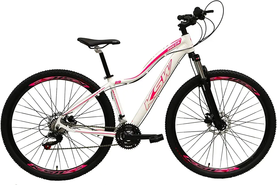 Bicicleta Feminina Aro 29 Ksw Mwza 27v Câmbios Sunrun Freio Hidráulico Garfo com Trava