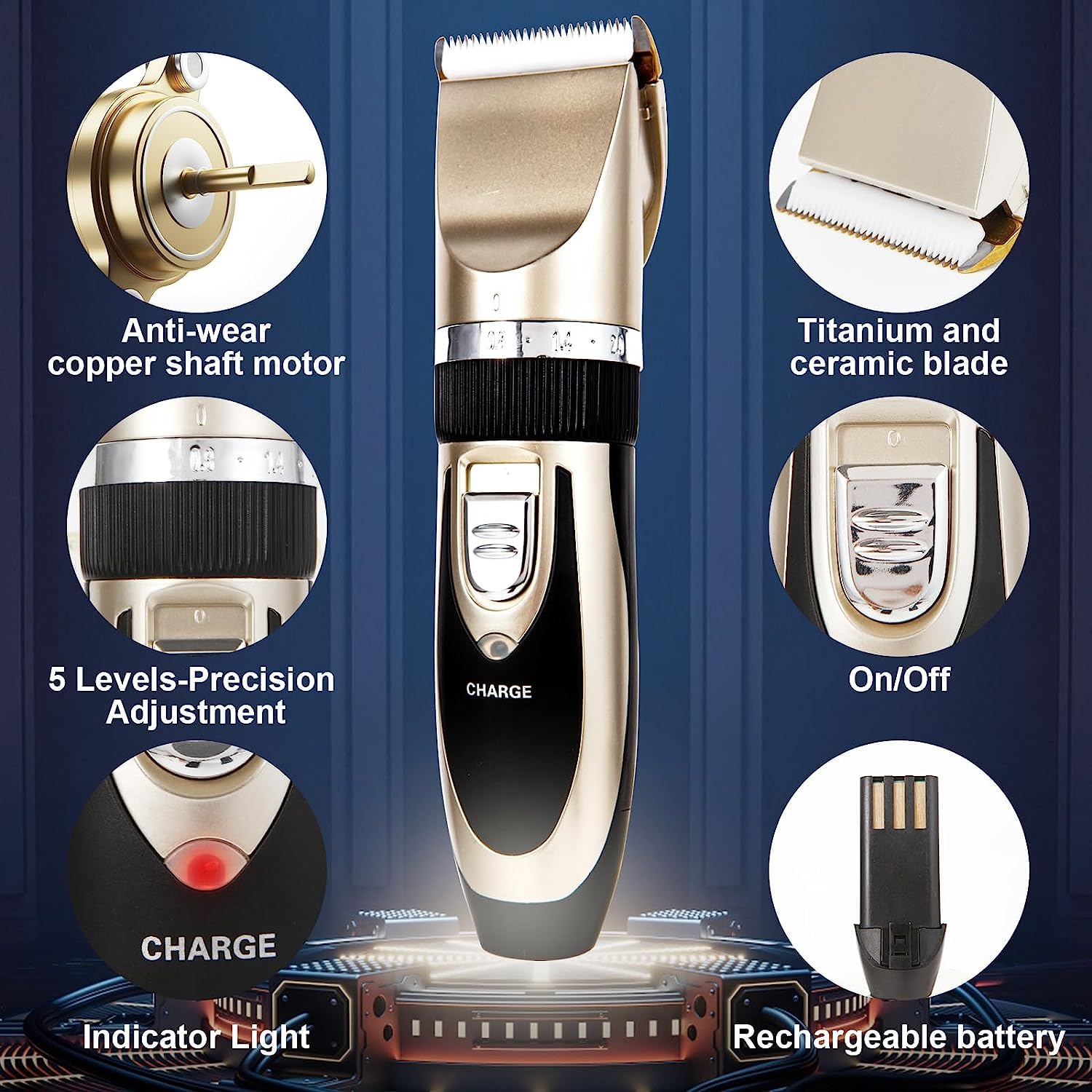 X1 Professional Quiet Hair Clippers Cordless Rechargeable Hair Trimmer For Barbers | Lazada PH