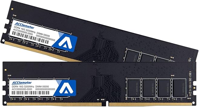 DDR4 32GB 3200MHz Memory PC4-25600 XMP 2.0 1.35V 2 x 16GB for Desktop PC
