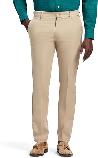 Izod Mens Chino Dress Pant Cotton Touch Performance