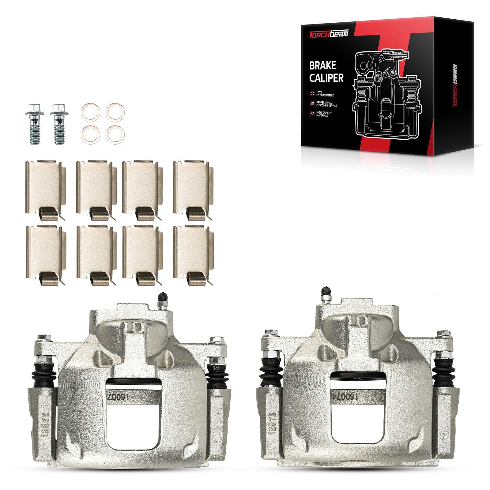 Torchbeam Front Brake Calipers Set for Jeep Wrangler 2013-2017