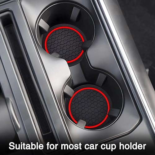 Miniatura 6 de Auprite Posavasos para automóvil, paquete de 2 posavasos universales de 2.77 pulgadas, antideslizantes, antipolvo, adecuados para la mayoría de los