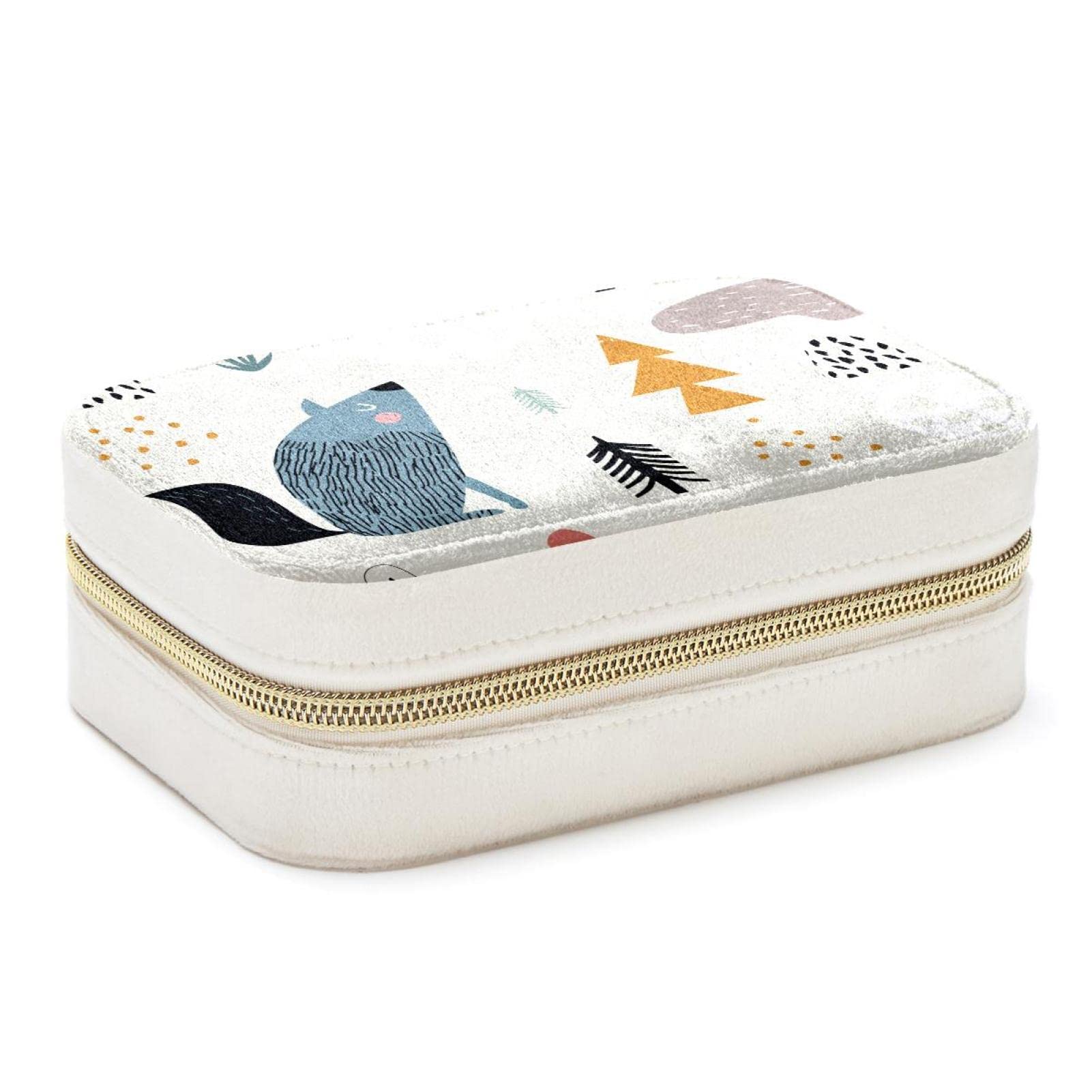 Cadeau demoiselle d'honneur : boîte à bijoux loup portable pour voyage et mariage