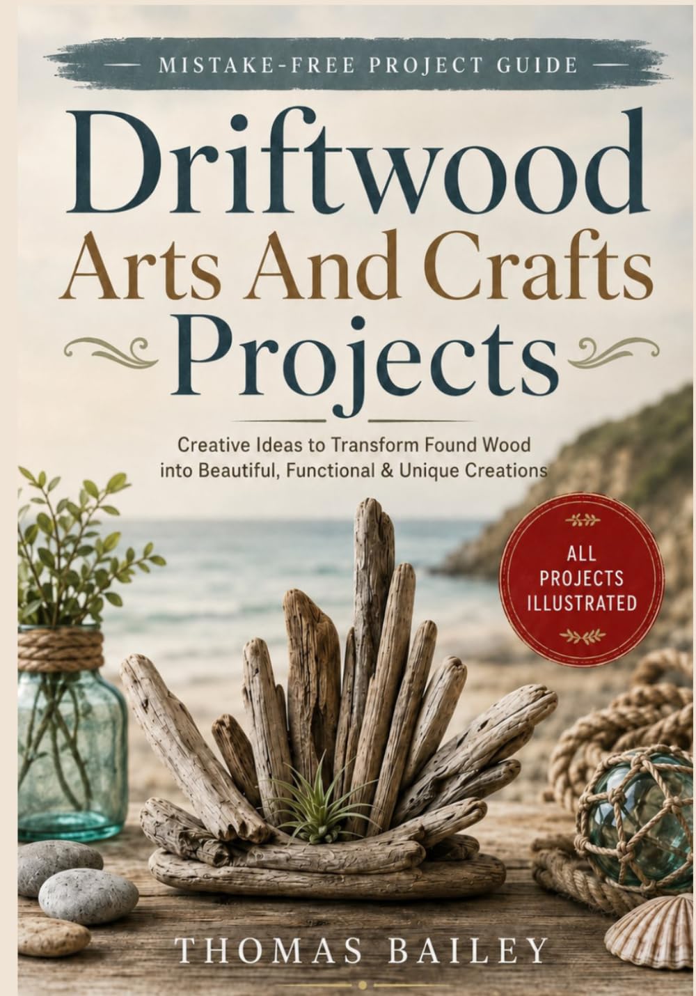 Driftwood Arts And Crafts Projects: Step-by-Step Beach Wood Craft Ideas with Clear Diagrams for Making Rustic Home Décor, Wall Art, Sculptures, Candle Holders, and Handmade Gifts