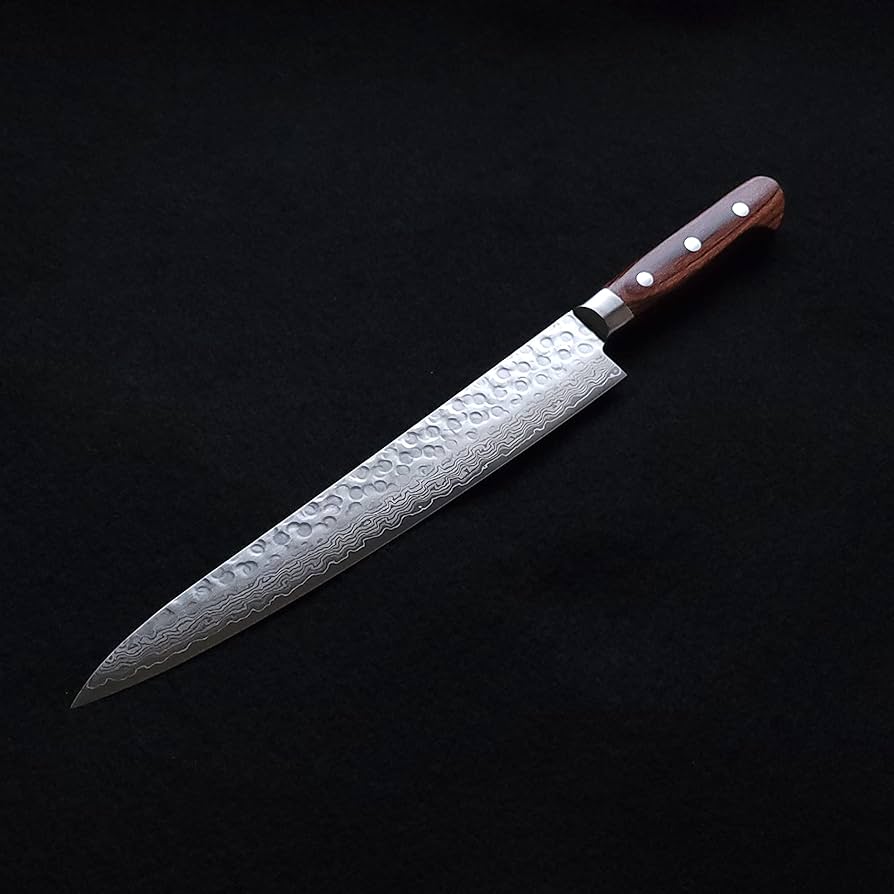 Amazon|月光作 V金10号 槌目 ダマスカス 筋引 包丁 240㎜ #1708|牛刀 Amazon|月光作 V金10号 槌目 ダマスカス 筋引 包丁 240㎜ #1708|牛刀