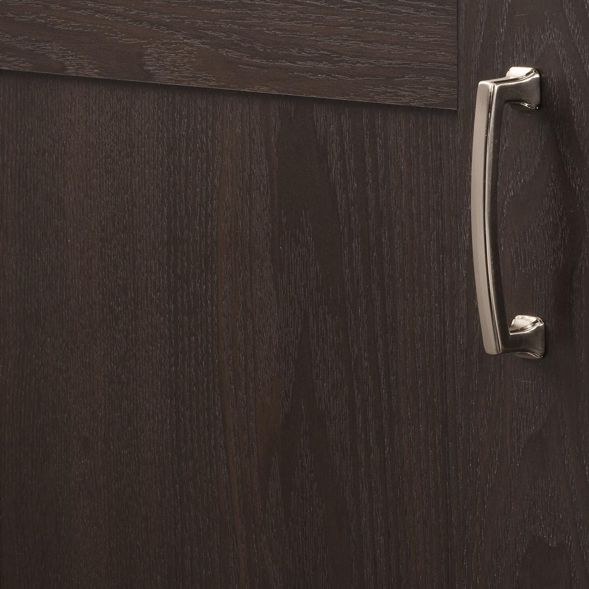 Hickory Hardware 1 Pack Solid Core Kitchen Cabinet Pulls, Luxury Cabinet Handles, Hardware for Doors & Dresser Drawers, 3-3/4 Inch (96mm) Hole Center, Satin Nickel, Bridges Collection