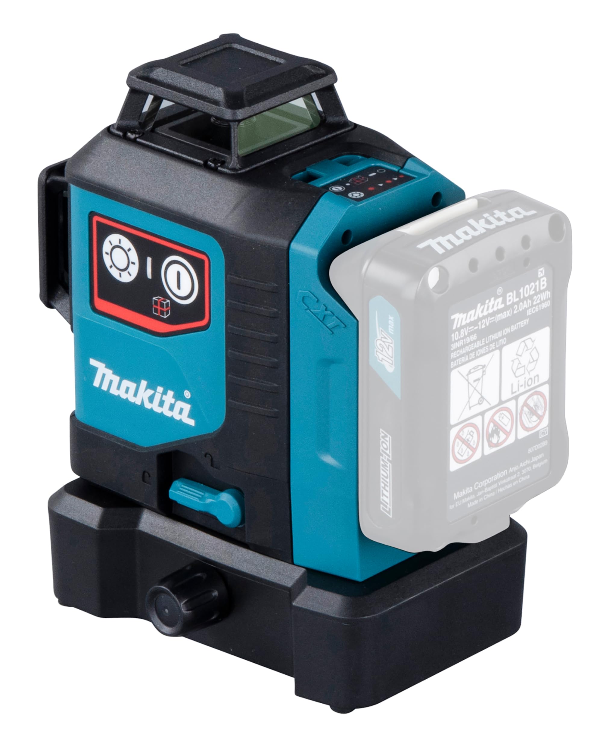 Makita SK700D 12V max CXT Lithium-Ion Cordless Self-Leveling 360° 3-Plane Red Laser, Class II, 635 nm, 2 mW, Tool Only