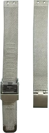 NZZXTO Replacement Watch Band for Bering Unisex Watch with Screw 12mm hole spacing 5MM 12mm Silver