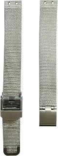 NZZXTO Bering 유니 시계용 교체 시계 밴드, 나사 포함 12mm (구멍 간격 5MM), 실버