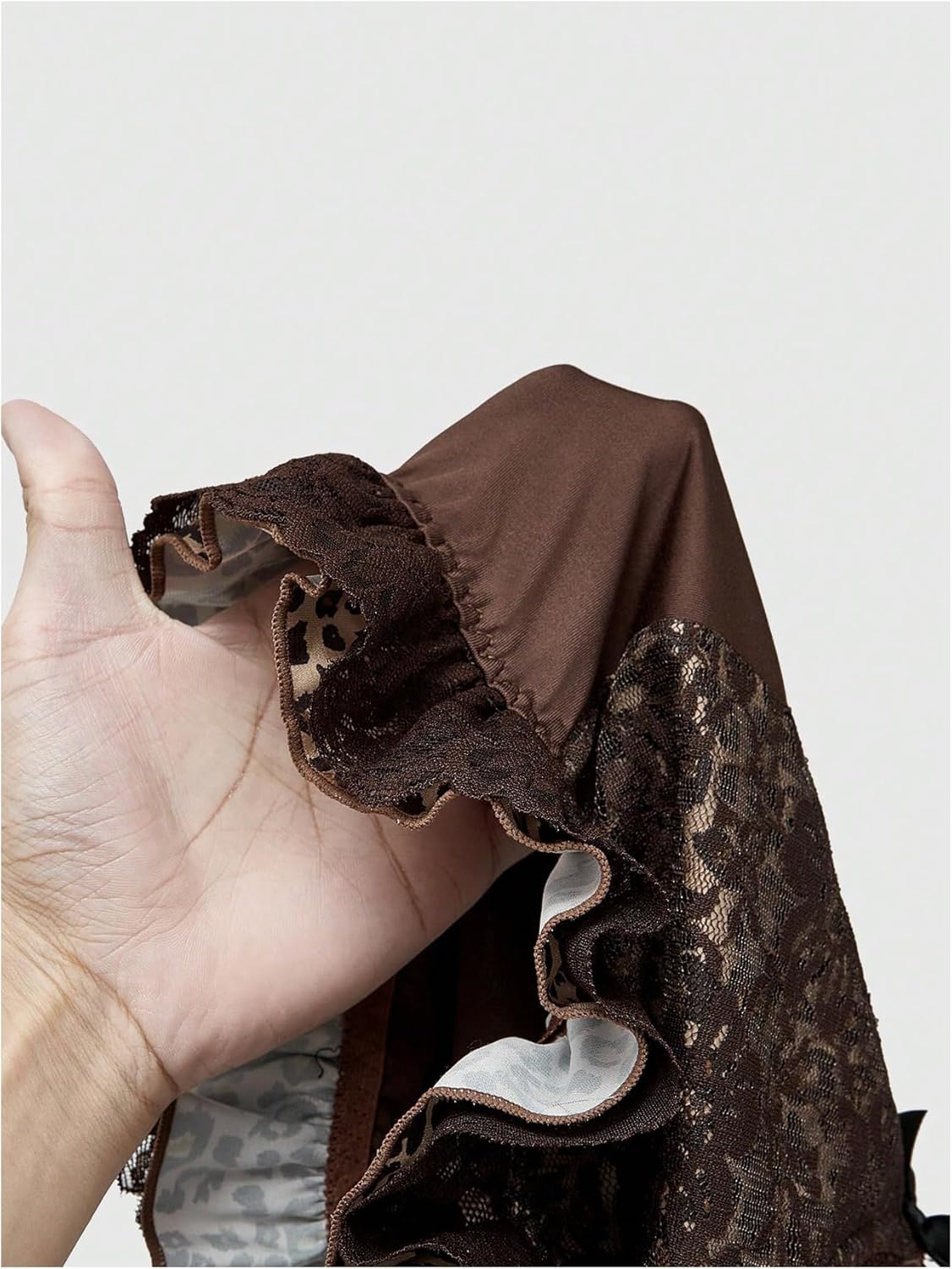 MakeMeChic Women's Cheetah Print Camisole Bow Knot Floral Lace Sleeveless Y2K Summer Tops - Image 5