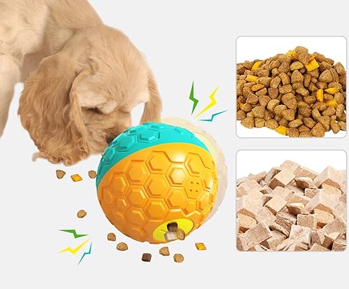 Miniatura 8 de HNNOAIDA Juguete interactivo de comida para perro, juguete de bola de perro de 5.8 pulgadas que sostiene golosinas, juguete duradero para golosinas
