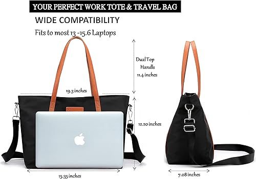 Miniatura 4 de Wxnow Bolso de mano para ordenador portátil de nailon para mujer