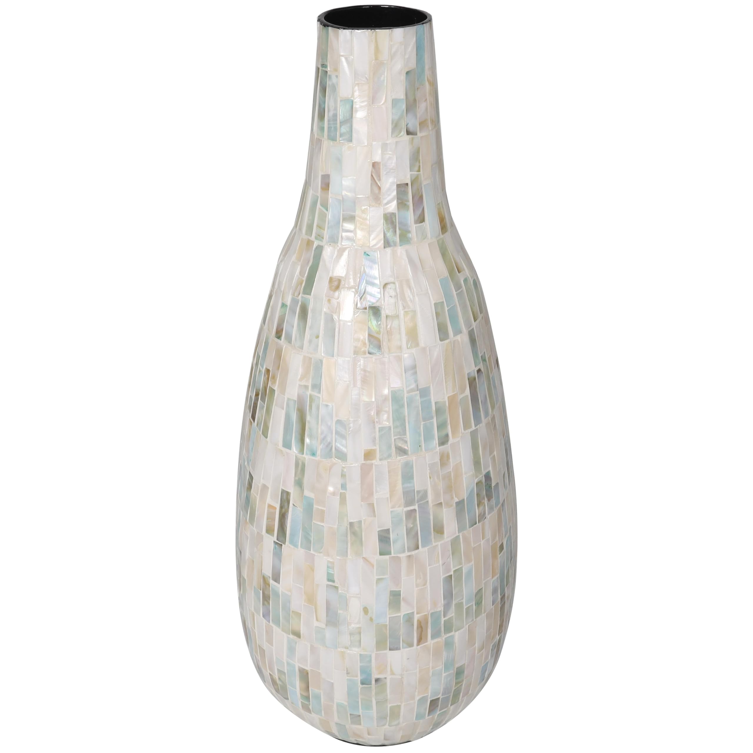 工芸品  Pampula vase 90mm Amazon.com: Deco 79 Mother of Pearl Shell Handmade Decorative Vase