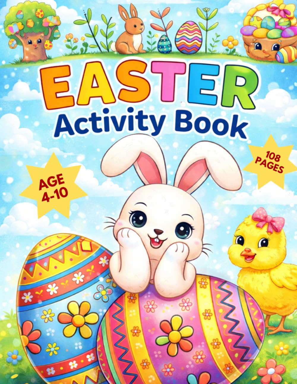 Easter Activity Book for Kids Ages 4–10: Fun Coloring Pages, Mazes, Dot-to-Dot, Word Games & Educational Activities for Kids Ages 4–10
