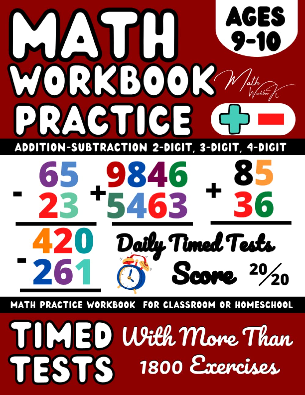Ks2 Maths Workbook Year 5, Addition and Subtraction , Maths Book for 9-10 Year Olds: Adding and Subtracting Maths Activity Workbook, 2-Digit, ... Daily Practice of Timed Math Test Drills
