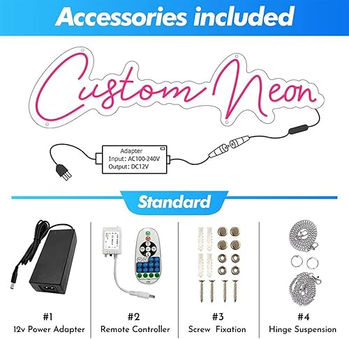 Miniatura 6 de Letreros de neón personalizables, letrero de neón personalizable para decoración de pared, letreros LED de neón personalizados para cumpleaños, bar,