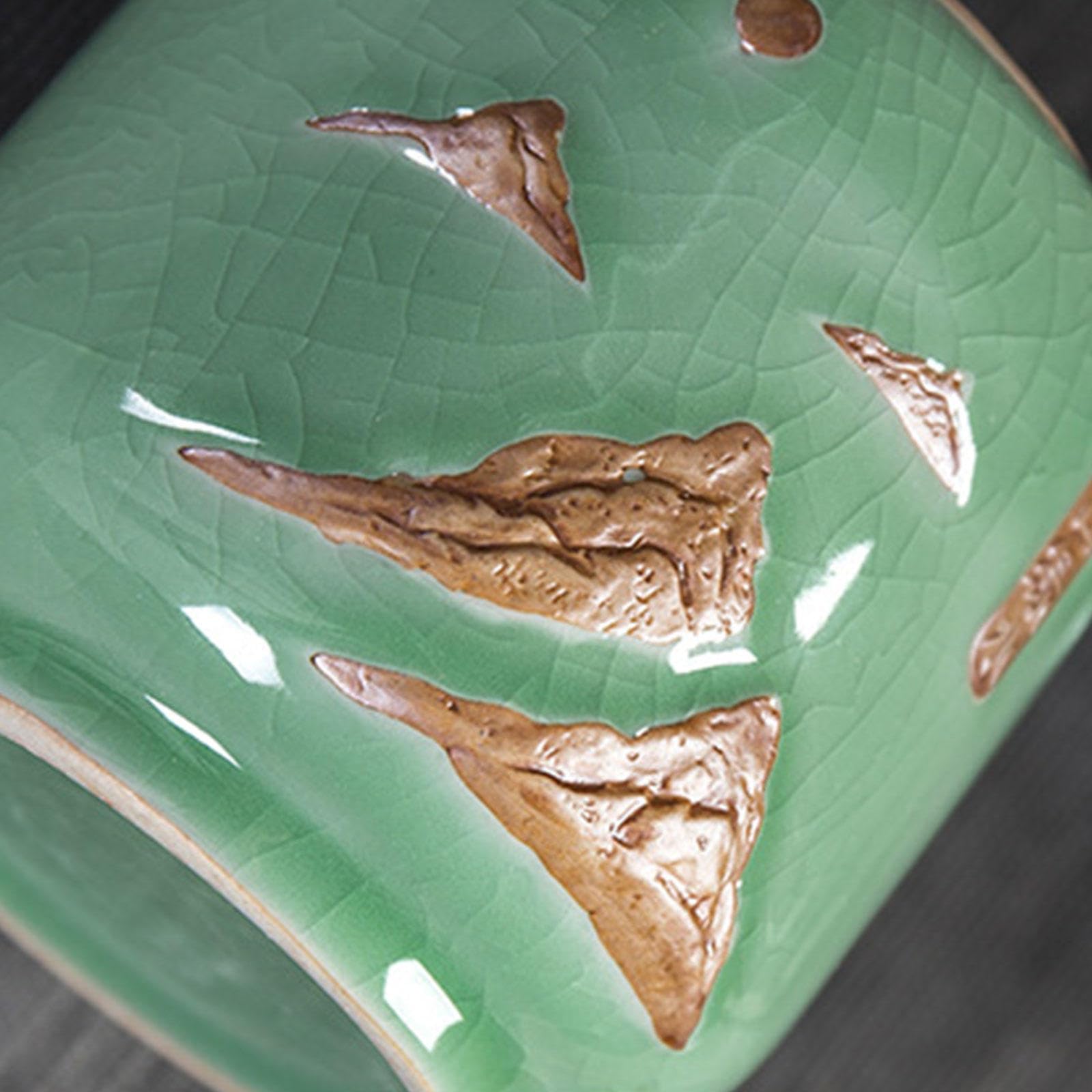 Urny ceramiczne, Dekoracyjna urna górska Urna pogrzebowa na prochy dla dorosłych i zwierząt domowych Małe urny pamiątkowe Ręcznie robiona ceramika(White)
