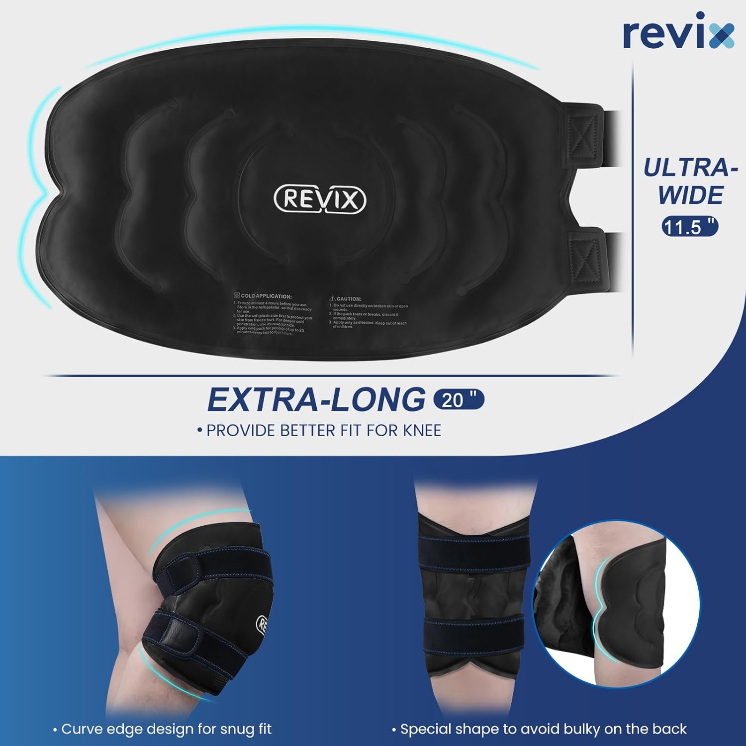 REVIX 20'' XXXL Reusable Ice Knee Wrap for Discomfort Reduction, Extra Large Cold Therapy Gel Pack for Knee, Back, Shoulder Relaxation and Post-Workout Recovery, Soft Plush... 7 REVIX 20'' XXXL Reusable Ice Knee Wrap for Discomfort Reduction, Extra Large Cold Therapy Gel Pack for Knee, Back, Shoulder Relaxation and Post-Workout Recovery, Soft Plush... - Image 5
