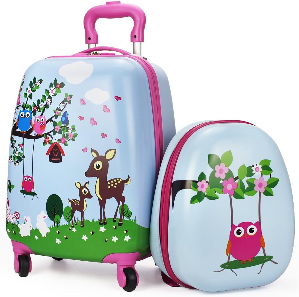 Luggage Set, Lightweight, Suitcase, Hard Shell Backpack, School Bag, Travel Gift Little Kids, Boy, Girl - iPlay, iLearn