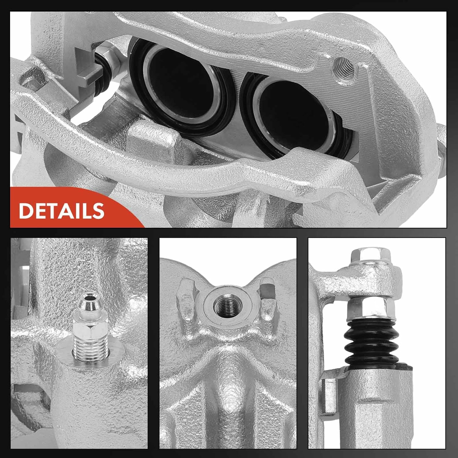 A-Premium Disc Brake Caliper Assembly with Bracket Compatible with Select Kia and Hyundai Models - Sedona 2006-2014, Entourage 2007-2008 - Front Driver and Passenger Side, 2-PC Set