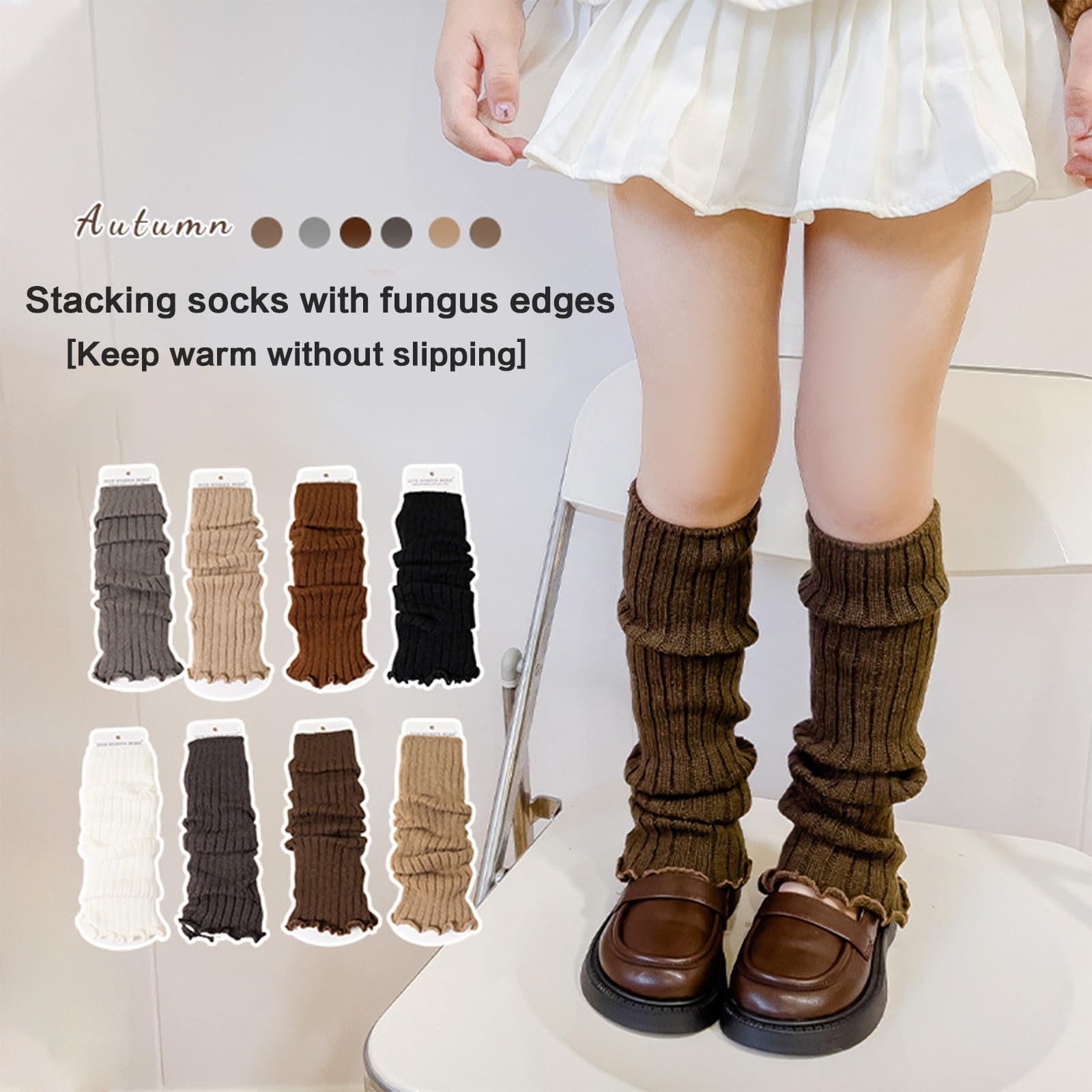 Calze Alte Calze Di Vitello Per Ragazze Adolescenti Lungo Gamba Copre Lunghe Calze Alte Bambino Studente Caviglia Heap Sock Bambini