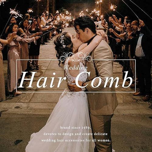 Miniatura 5 de Evild Pinzas para el pelo de boda con diamantes de imitación de rosa, accesorio para el cabello para mujer