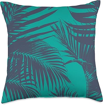 Palm Tree #1 Cool Tropical Beach Palm Leaves Summer Throw Pillow