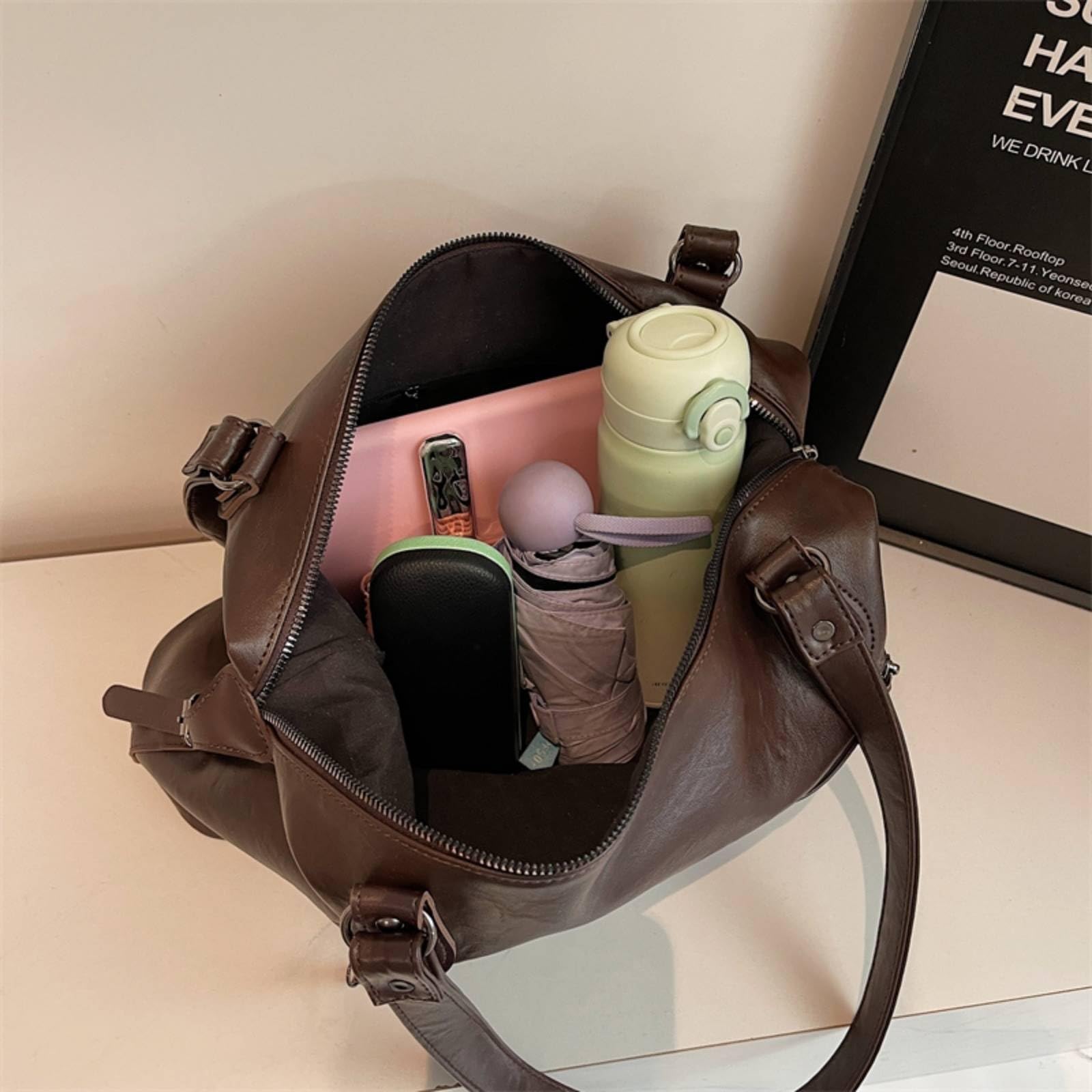 Bolsos de Mujer Bolso Hombro Suave Gran Capacidad con Correa Ajustable