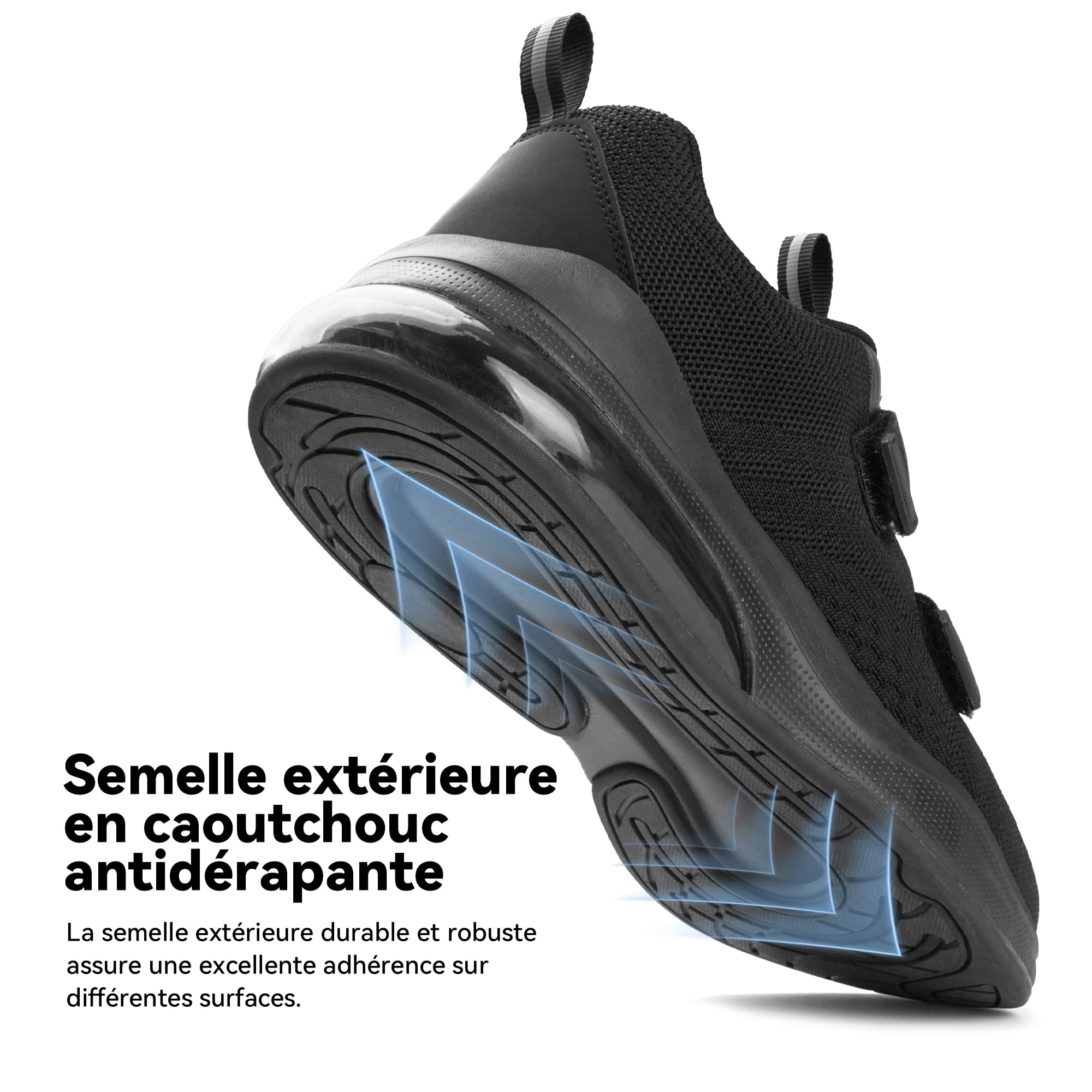 Chaussures Imperméables Large Homme Diabétiques Orthopédiques Antidérapantes Scratch Réglable