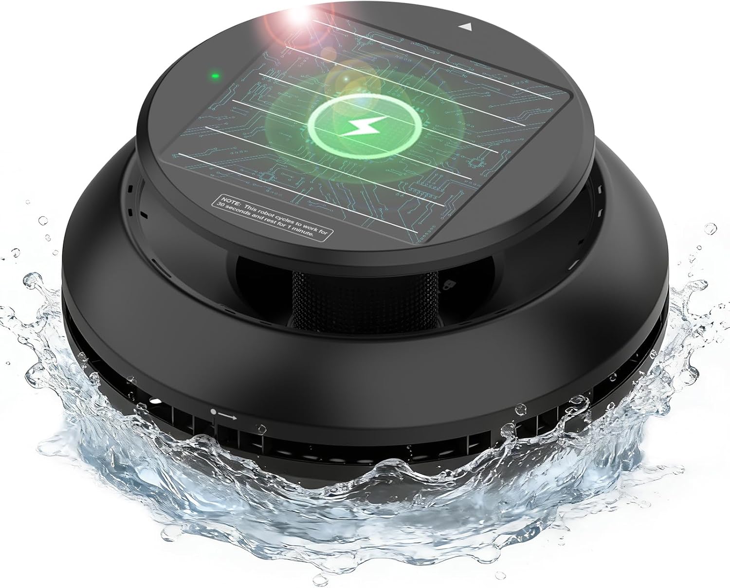 Y60 Cordless Solar Pool Skimmer - 2026 Automatic Robotic Pool Surface Cleaner with 360° All-Around Intake, Dual Charging, 12H Deep Cleaning for In-Ground & Above Ground Pools