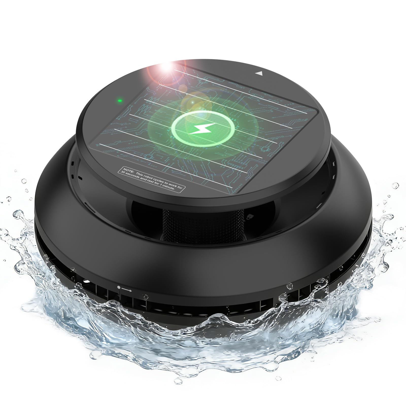 Y60 Cordless Solar Pool Skimmer - 2026 Automatic Robotic Pool Surface Cleaner with 360° All-Around Intake, Dual Charging, 12H Deep Cleaning for In-Ground & Above Ground Pools