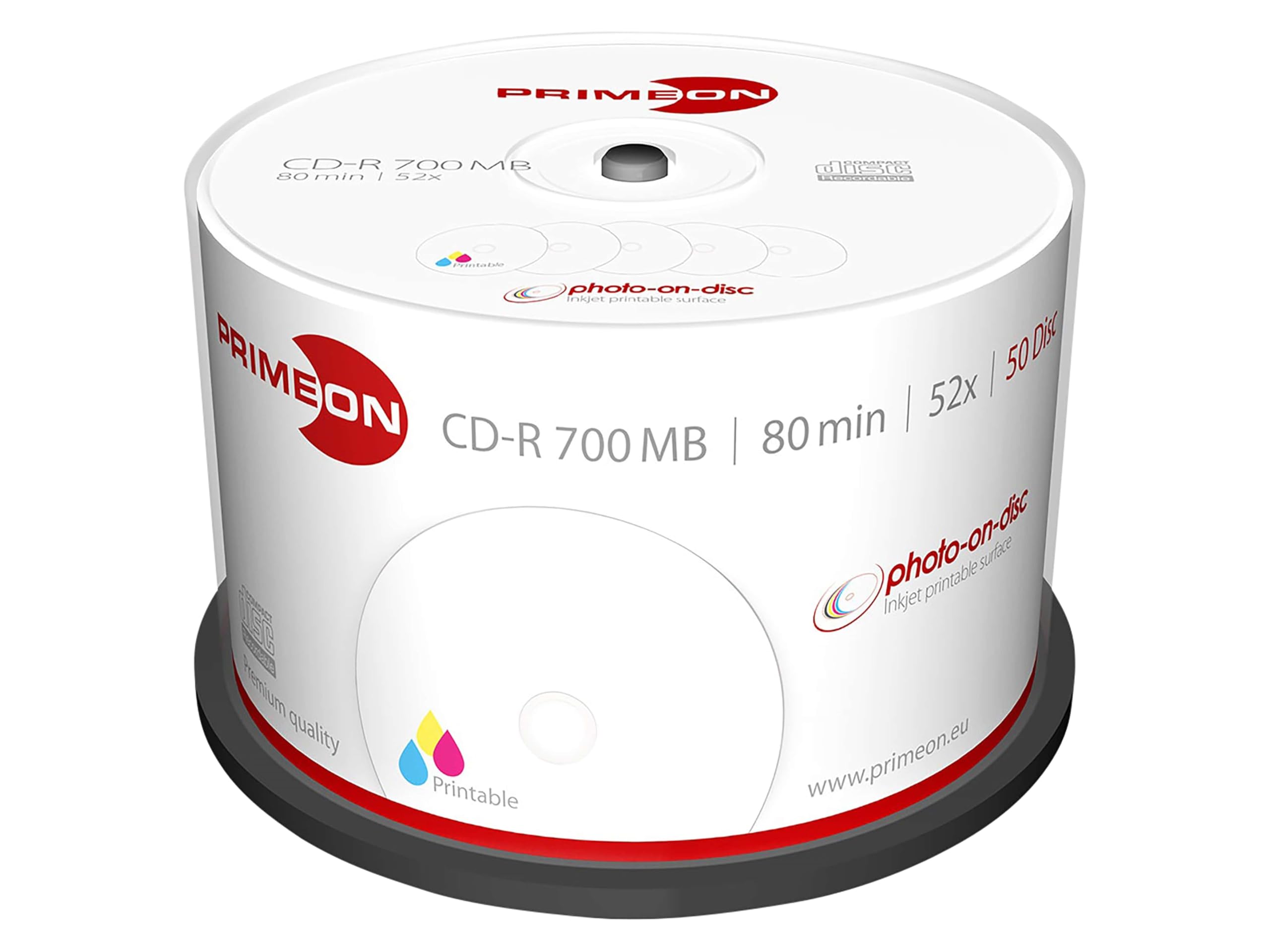 PRIMEON CD-R 80Min/700MB/52x Cakebox (50 Disc)