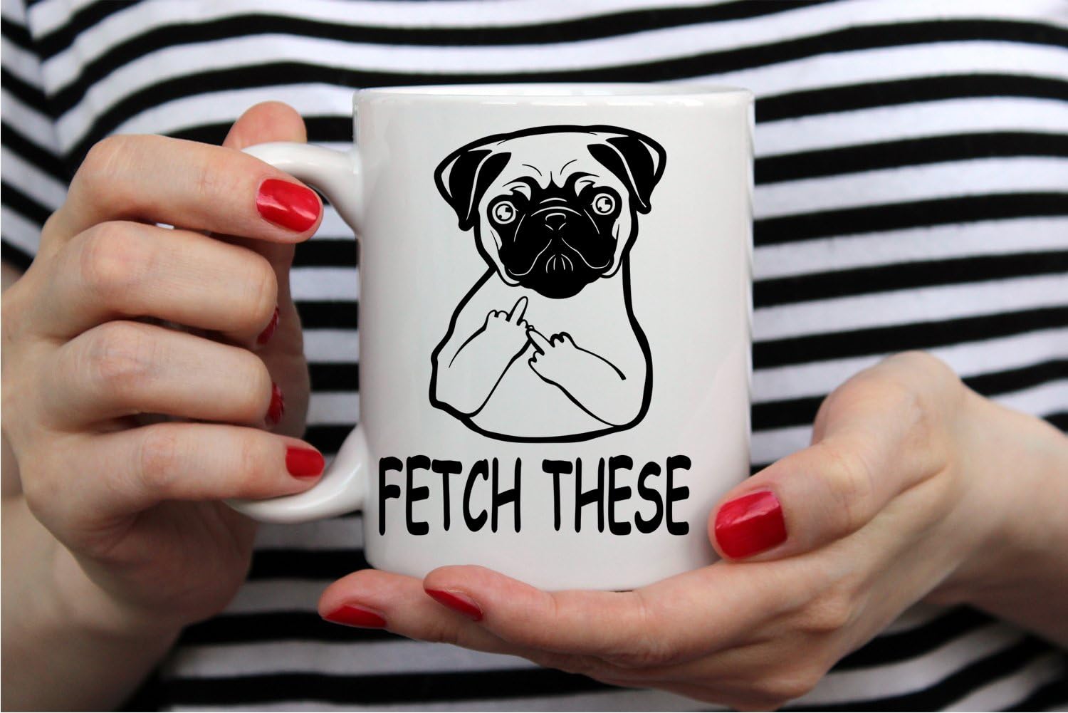 Amаzоn Crаzу 🔥 Dеаlѕ Fetch This Cute Dog Middle Finger - Funny Dog and Pug Lovers Mug - 11OZ Coffee Mug - Great Gift for Friend, Employee, Boss, Parents, Boyfriend or Girlfriend- By AW Fashions