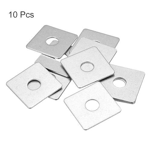Miniatura 88 de uxcell Arandela cuadrada, 20 piezas M5x20x20x1.0.197 in 304 arandelas de placa cuadrada de acero inoxidable 304 Junta espaciadora de almohadilla